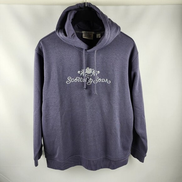 Scotch & Soda Hoodie Mens L Purple Sky Amsterdam Sweatshirt French Terry NWT